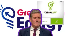 Starmer unveils ‘GB energy’ logo – a stock graphic for 57p that ‘looks like it’s farting’