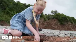 Schoolgirl's dinosaur footprint find on Vale of Glamorgan beach