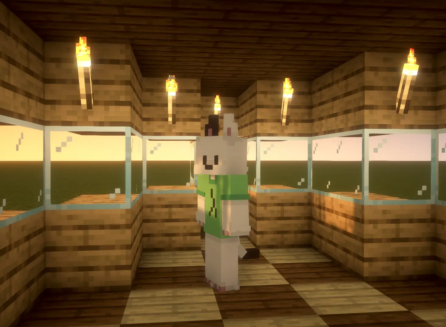 Screenshot of a furry Minecraft character with 3D ears and tail.