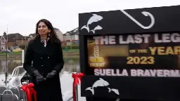 Suella Braverman pranked into collecting ‘D*** of the year’ award