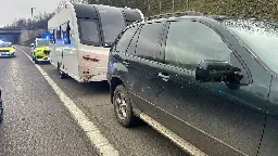 Boy, 11, stopped by police while driving BMW X5 towing a caravan on M1
