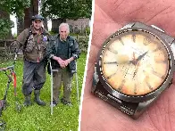 Shropshire dairy farmer, 95, is reunited with treasured watch he lost to a hungry cow 50 years ago