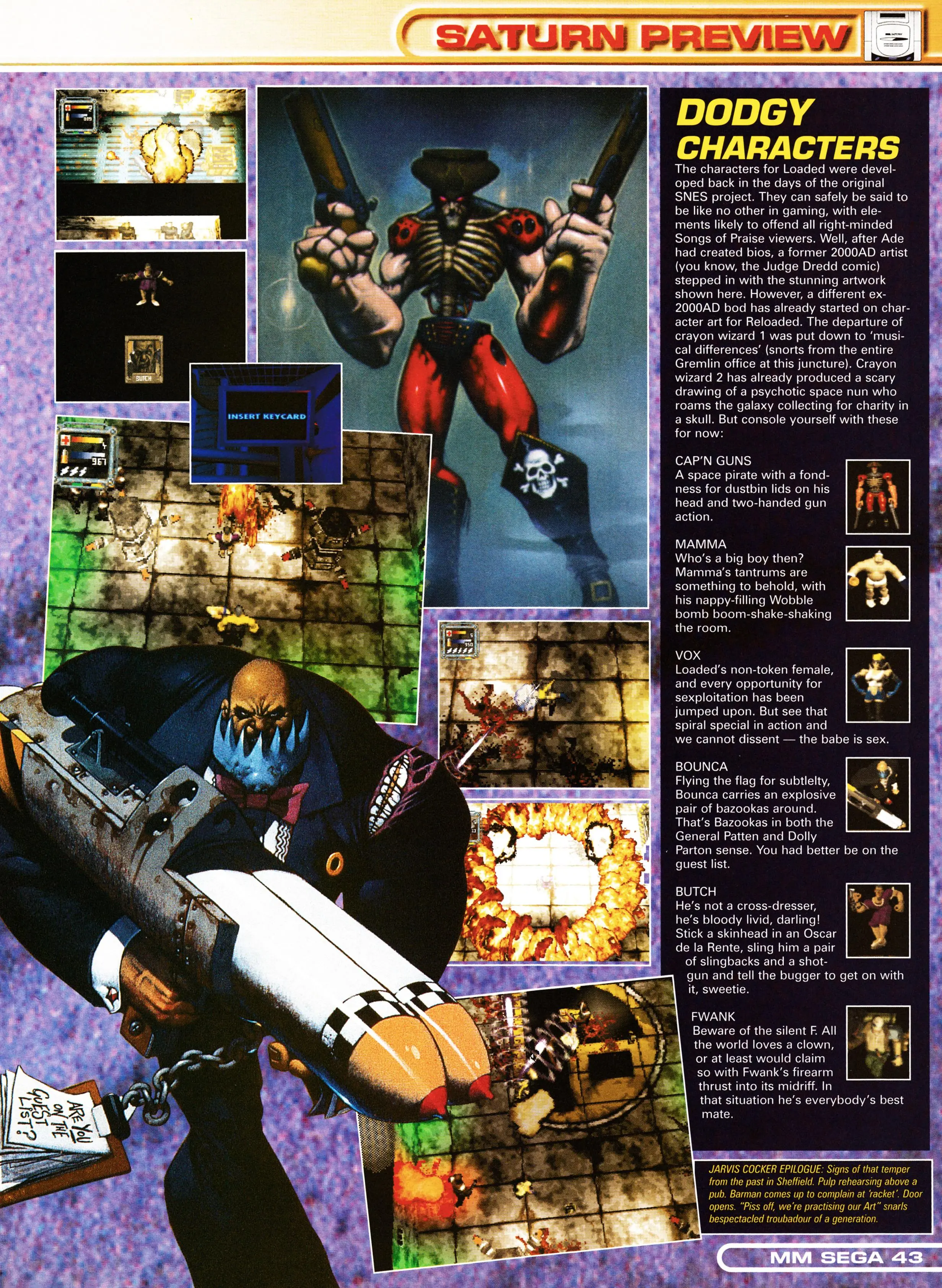 Preview for Loaded on Sega Saturn from CVG 187 - June 1997 (UK)