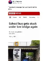 Caroline Lowbridge reports on a bus hitting a low bridge
