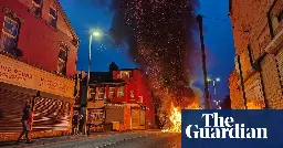 Police car turned over and vehicles set alight in disorder in Leeds