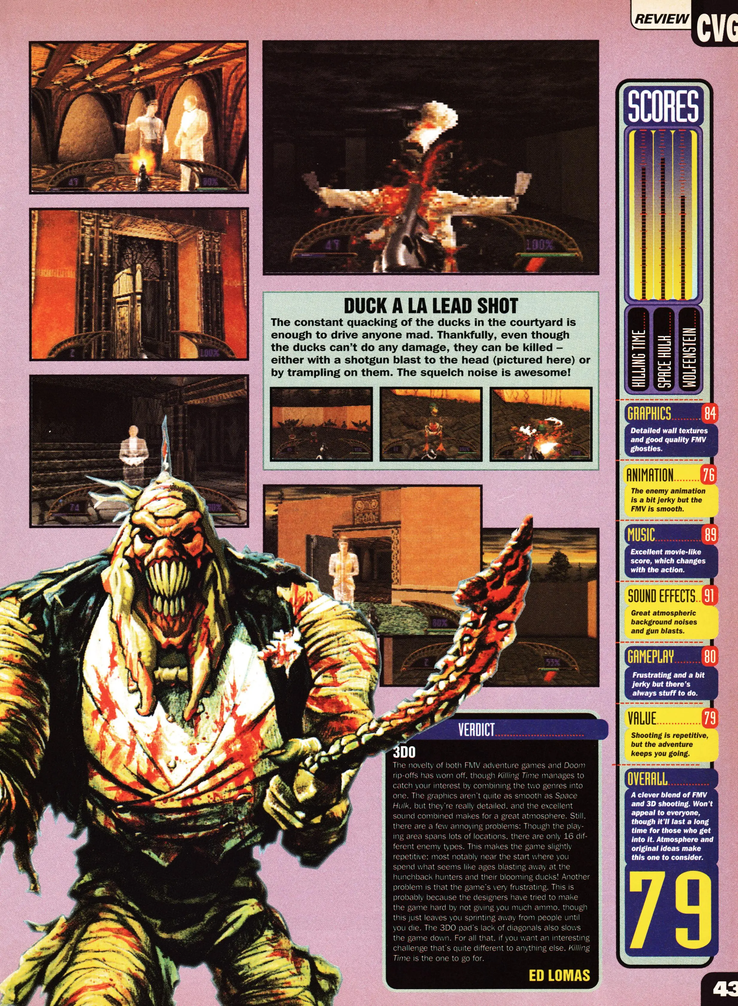 Review for Killing Time on 3DO from CVG 187 - June 1997 (UK)

score: 79%