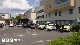 Armed police officers at London hospital after stabbing