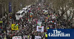 Thousands of pro-Palestine protesters march in London