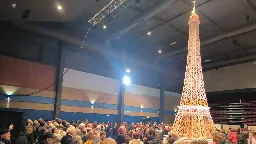 Man builds Eiffel Tower model with 700,000 matchsticks over eight years only to have world record rejected