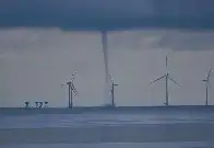 Incredible moment rare spinning vortex hits Kent coast