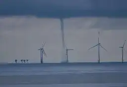 Incredible moment rare spinning vortex hits Kent coast