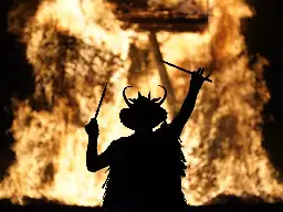 In Pictures: Crowds gather to celebrate Beltain with burning of 40ft wicker man