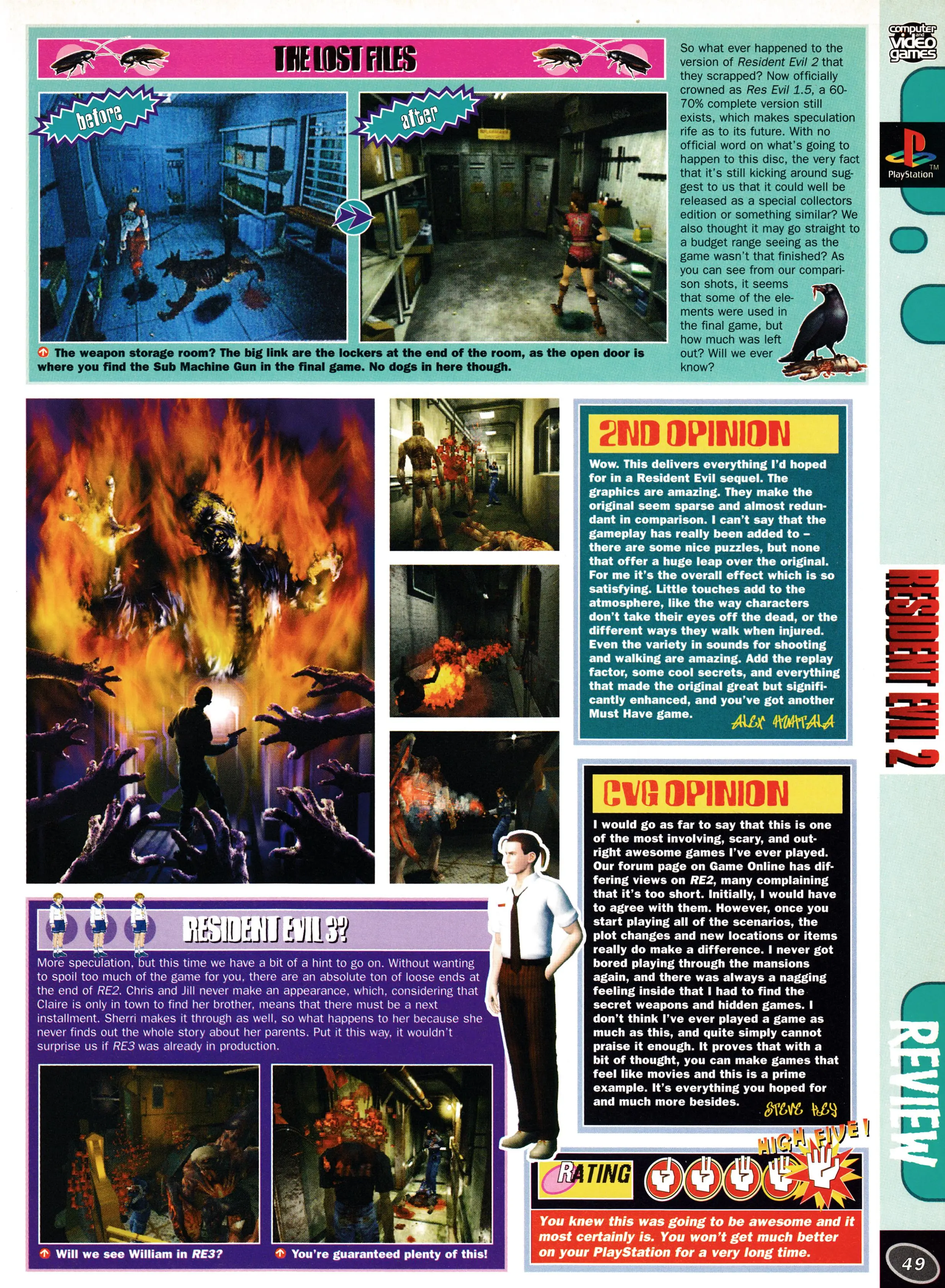 Review for Resident Evil 2 on PSone from CVG 187 - June 1997 (UK)
score: 5/5