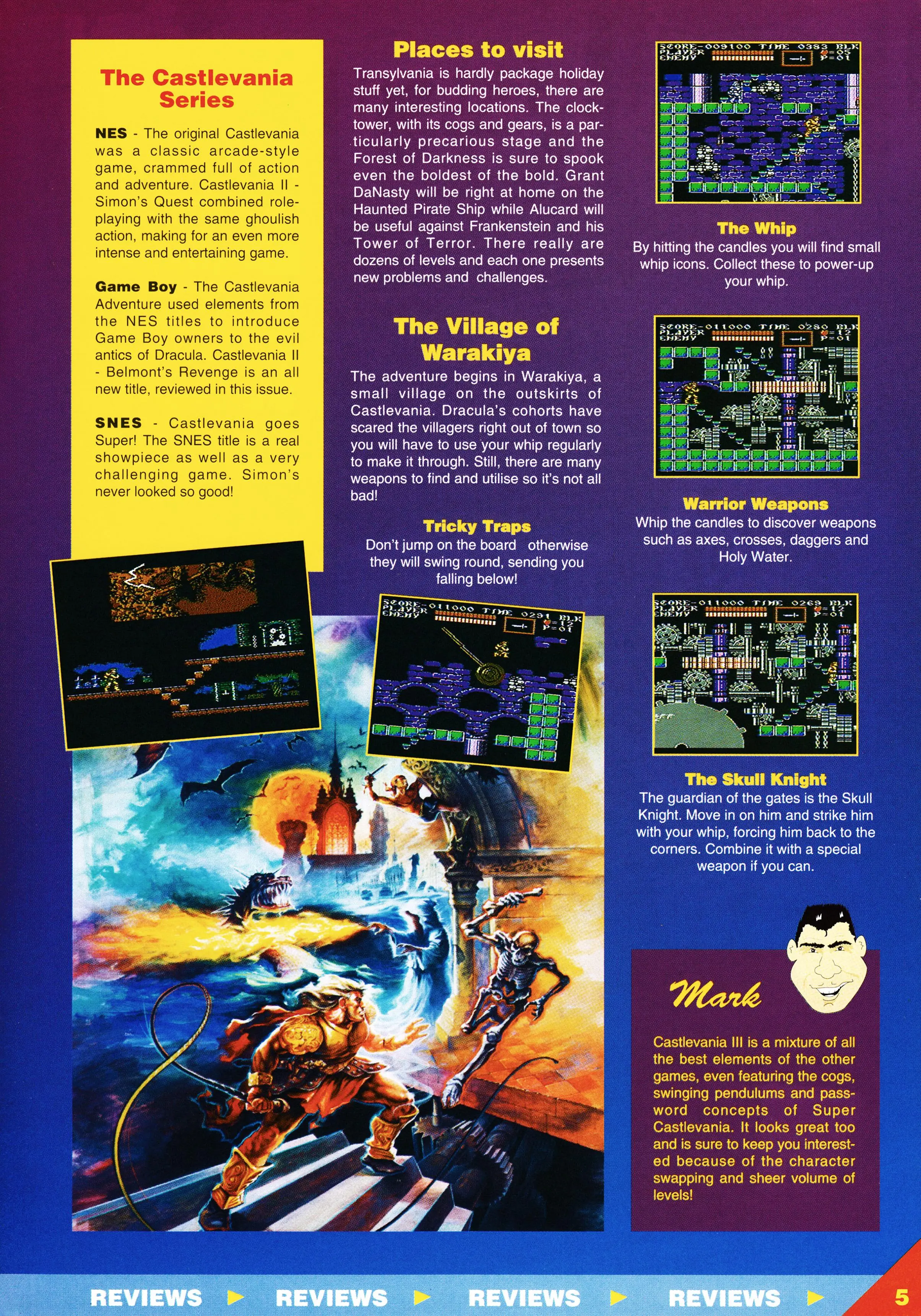 Review for Castlevania 3: Dracula's Curse on NES from Club Nintendo Volume 5 Issue 1 - 1993 (UK)